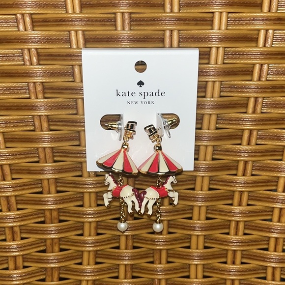 ♠️kate spade Winter Wonderland 3D Carousel Statement Dangling Earrings, NWT - Picture 6 of 14
